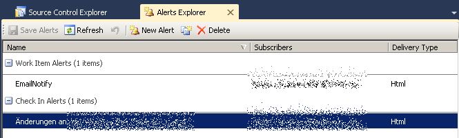 Alert Explorer Visual Studio 2010